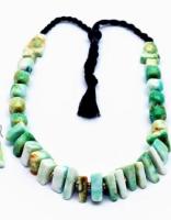 Natural Green Beads Earring Necklace Set in Mumbai Aakarshan