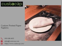 Personalized Elegance with Custom Printed Paper Napkins by Custacup