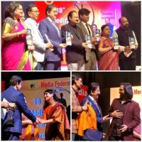 Sandeep Marwah Presents Media Excellence Awards at Media Federation of India’s 18th Annual Award