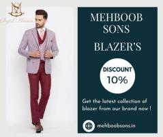 Mehboobsons'amazing collection of blazers and trousers will improve your style.