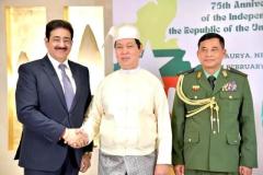 Sandeep Marwah Special Guest at 75th Anniversary of Myanmar’s Independence Celebration