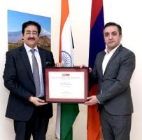 ICMEI Nominates Ambassador Vahagn Afyan as Patron of Indo Armenia Film and Cultural Forum