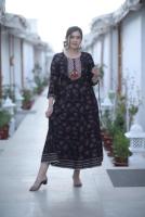Upgrade Your Style Quotient with RadheyCollections' Best Indigo Floral Print Anarkali Kurta