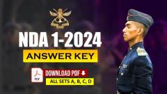 UPSC NDA 1 Answer Key 2024 | Download NDA Answer Key Math & GAT [ All Sets]