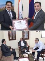 Sandeep Marwah Honored by Ambassador for His Services to Armenia