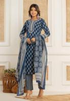Shop the Latest Blue Kalidar Kurta Pant Set Online in India at RadheyCollections