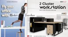 Office Workstation Desk - 2 Cluster Workstation - Highmoon Office Furniture Dubai