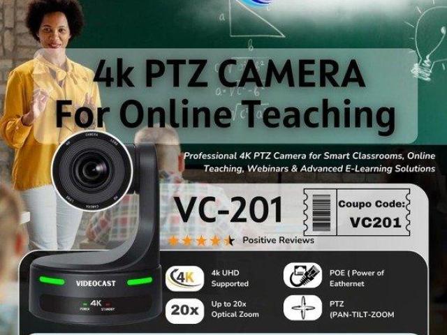 Professional 4K PTZ Camera for Smart Classrooms & E Learning
