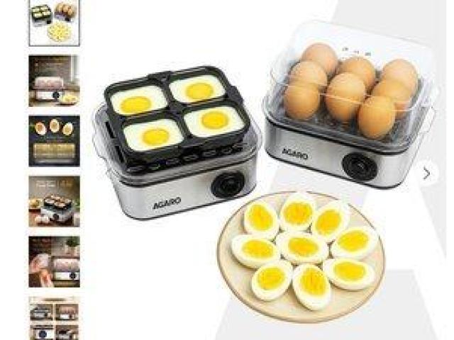 Grand Egg Boiler & Poacher 500W Silver – Fast Automatic Egg Cooker