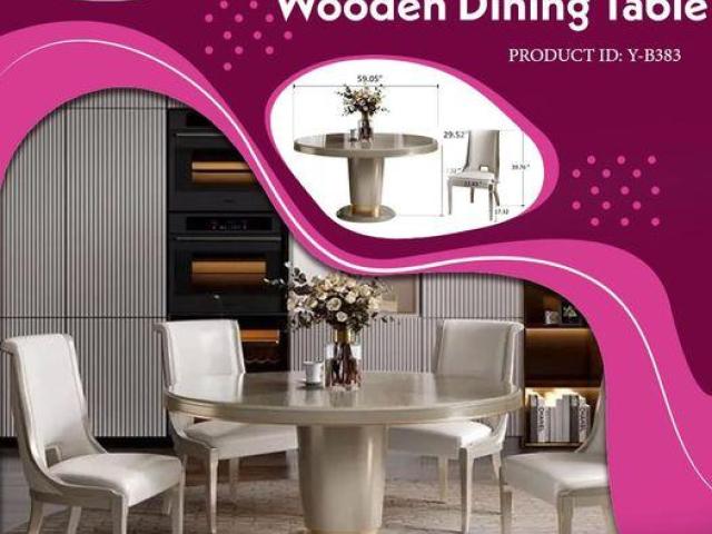 Round marble dining table