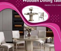 Round marble dining table