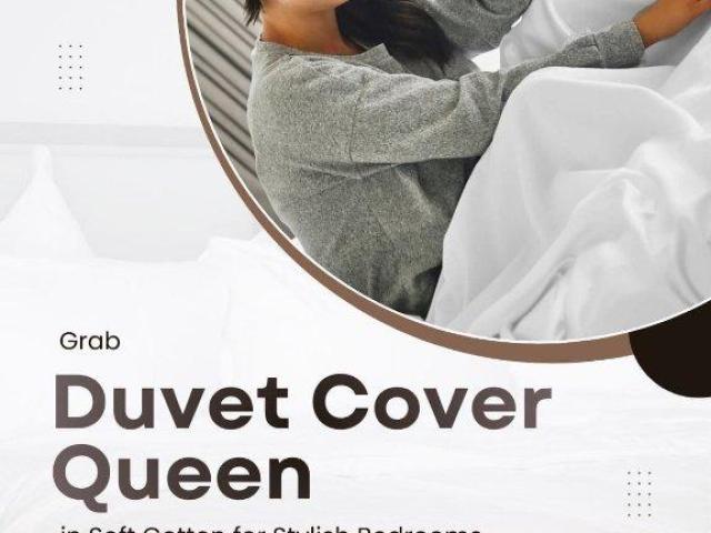 Grab Queen Duvet Cover in Soft Cotton for Stylish Bedrooms