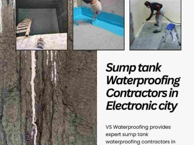 Sump tank waterproofing contractors in Electronic City