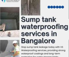 Sump tank waterproofing service in Bangalore