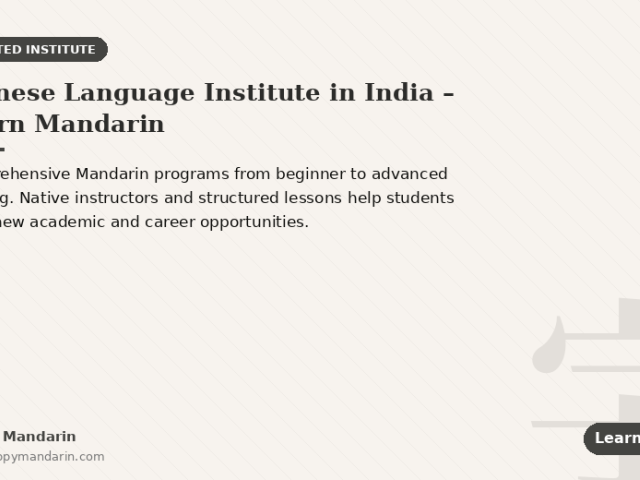Chinese Language Institute in India – Learn Mandarin