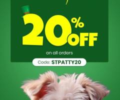 Happy St. Patrick’s Day from PetCareClub! Enjoy 20% Off!