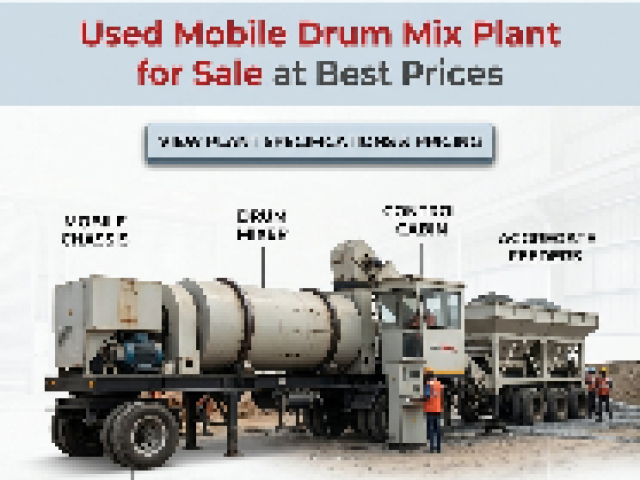 Used Mobile Drum Mix Plant for Sale at Best Prices