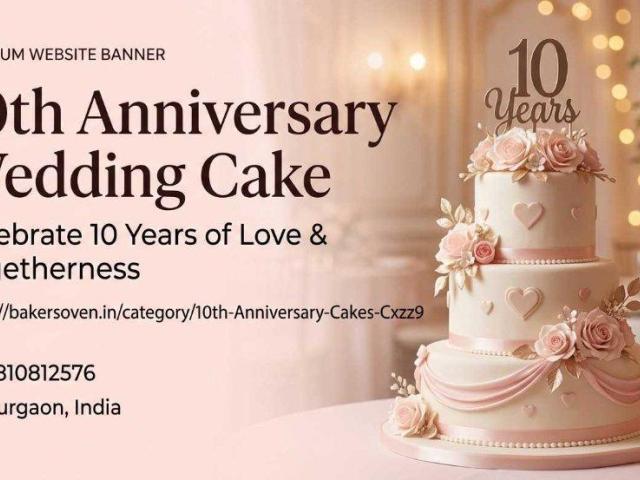 10th anniversary wedding cake