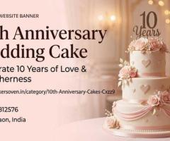 10th anniversary wedding cake