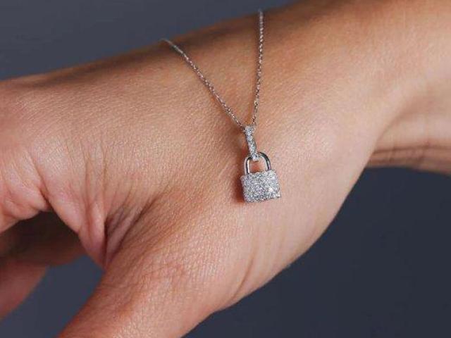 Primium Quality Padlock Diamond Statement Necklaces in London