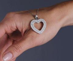 Premium Necklace with a Diamond Heart Pendant in London.