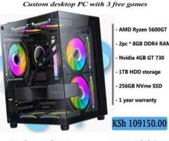 Tailor made Ryzen 5 desktop PC with 16GB DDR4 RAM