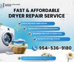 Same-Day Dryer Repair Near You – Fast & Affordable Service