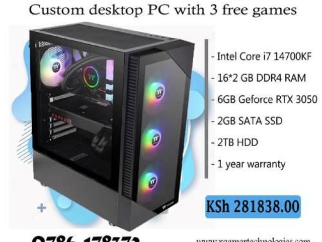 Tailor made Core i7 PC with GeForce RTX 3050 graphics