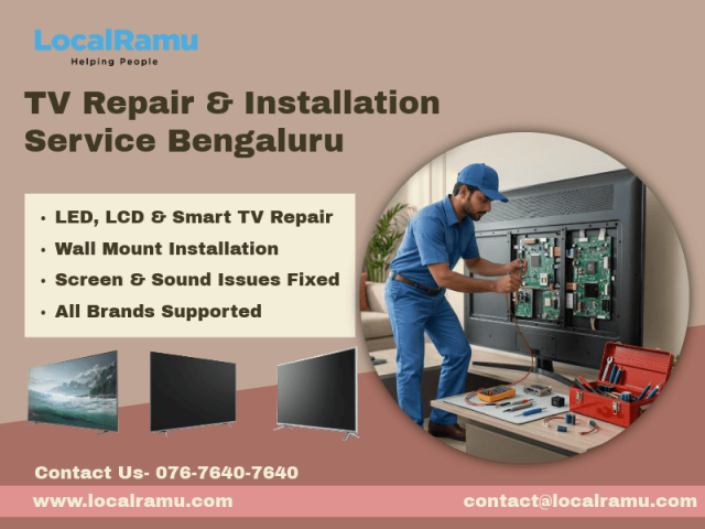 Enjoy Seamless Entertainment LocalRamu TV Repair & Installation Service in Bengaluru