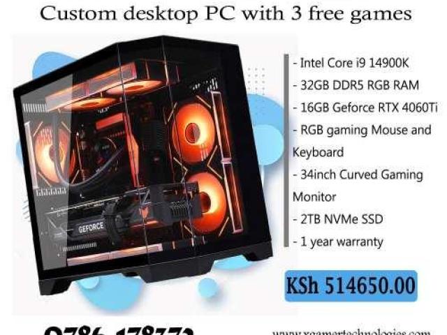 Tailor made Core i9 desktop with GeForce RTX 4060Ti