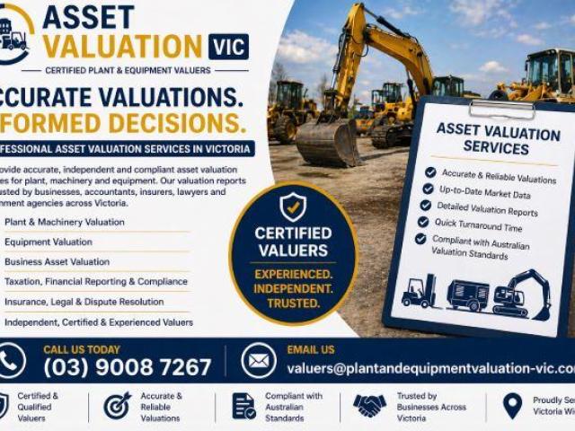 Asset Valuation VIC | Certified Plant & Equipment Valuers Victoria