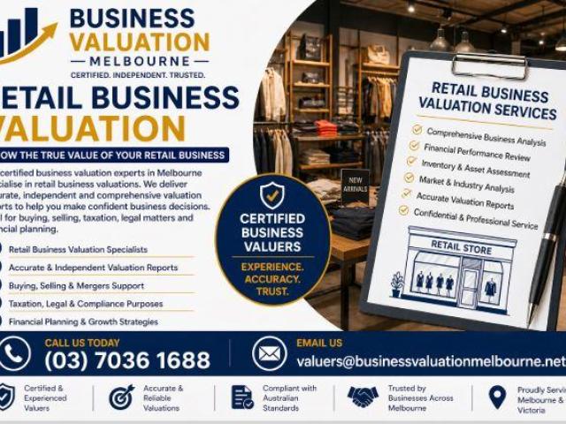 Retail Business Valuation Melbourne | Certified Business Valuers