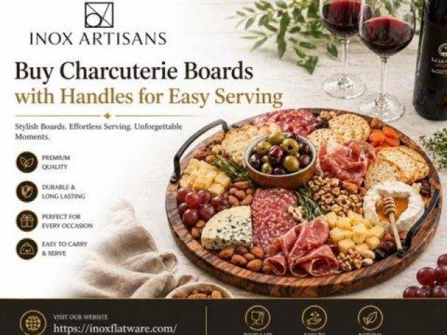 Buy Charcuterie Boards with Handles for Easy Serving | Inox Artisans