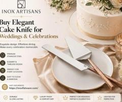 Buy Elegant Cake Knife for Weddings & Celebrations | Inox Artisans