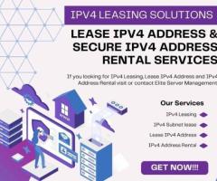 IPv4 Leasing Solutions – Lease IPv4 Address & Secure IPv4 Address Rental Services