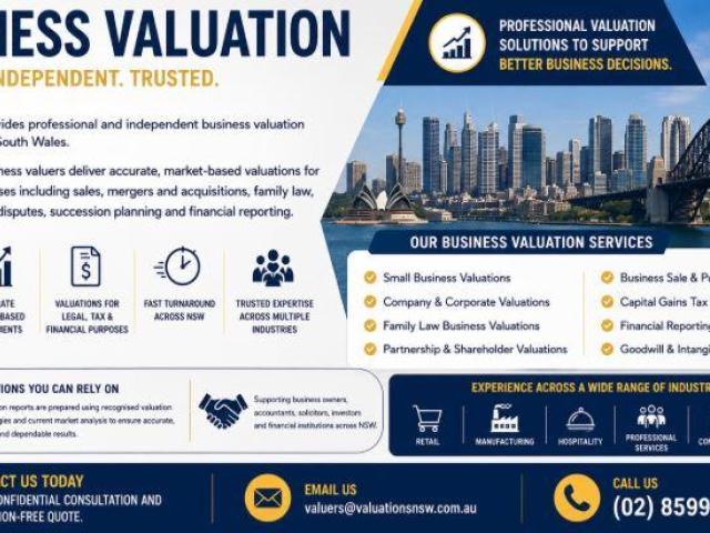 Business Valuation Services – Certified Business Valuers in NSW
