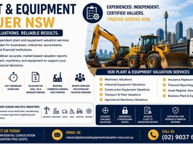 Plant and Equipment Valuer NSW – Certified Machinery Valuation Experts