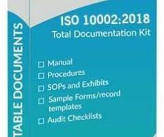 Readymade ISO 10002 documents kit