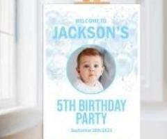 Birthday Party Welcome Sign to Set the Celebration Mood