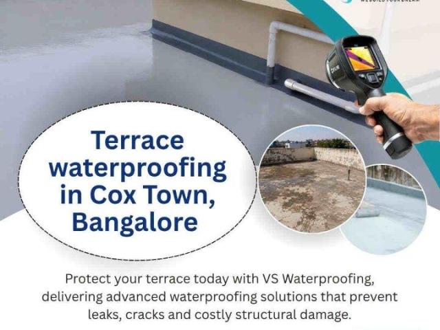 Terrace waterproofing in Cox Town, Bangalore