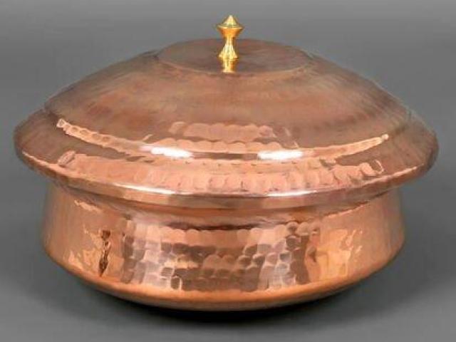 Hammered Finish Copper Cooking Pot – Perfect for Cooking, Serving & Gifting