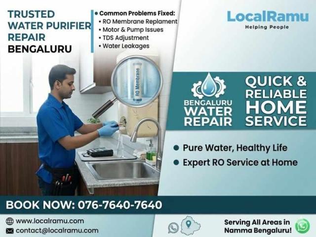 Pure Water Starts with a Purifier That Actually Works LocalRamu Fixes It Right