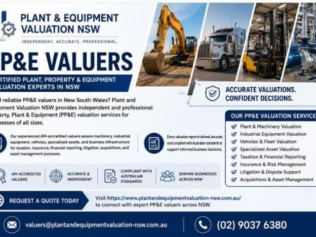 PP&E Valuers – Certified Plant, Property & Equipment Valuation Experts in NSW