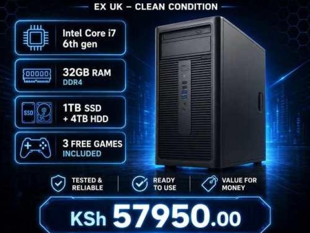 Readied intel Core i7 HP Business Tower desktop