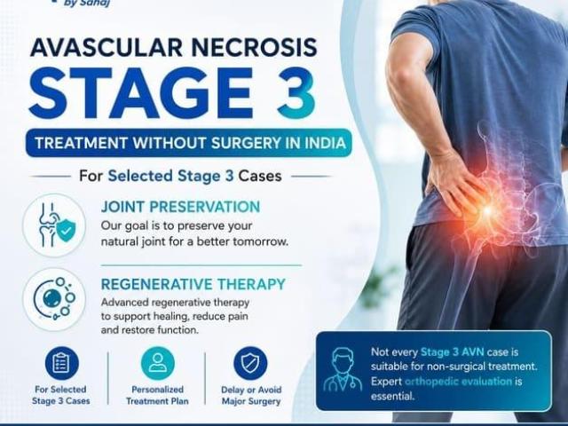 Avascular Necrosis Stage 3 Treatment without Surgery in India – HipXpert