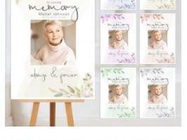 Funeral Memorial Sign for Personal, Thoughtful Remembrance