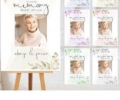 Funeral Memorial Sign for Personal, Thoughtful Remembrance