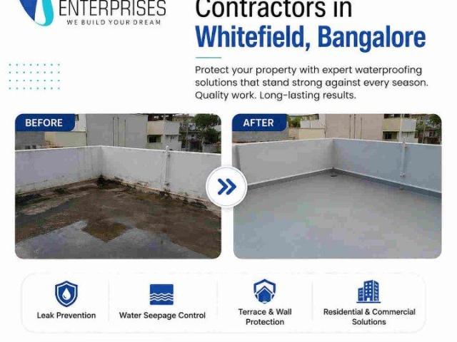Top waterproofing contractors in Whitefield, Bangalore