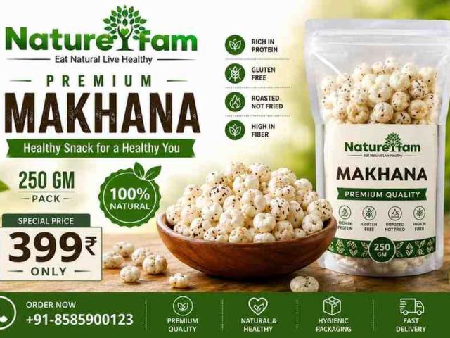 250 GM Makhana Price | Premium Roasted Phool Makhana Online – NatureFam