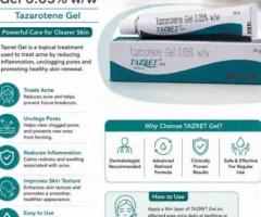 Buy Tazret Gel (Tazarotene) | Acne & Skin Care Solution | Onlinegenericmedicine